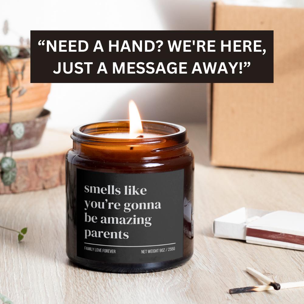 Personalized New Parent Gift, Custom Mom Funny Candle Gift for New Parents, Expecting New Mom Gift, New Dad Gift Pregnancy Gift