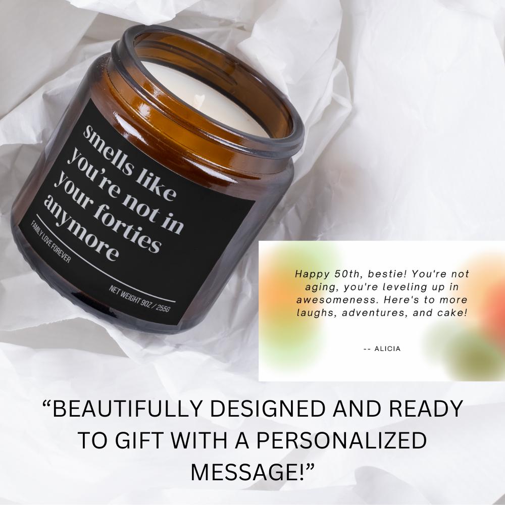 50th Birthday gift for women, Gifts for turning 50, 50th Birthday gifts for her, Smells like not in your 40s, Mom 50th Birthday Gift for her