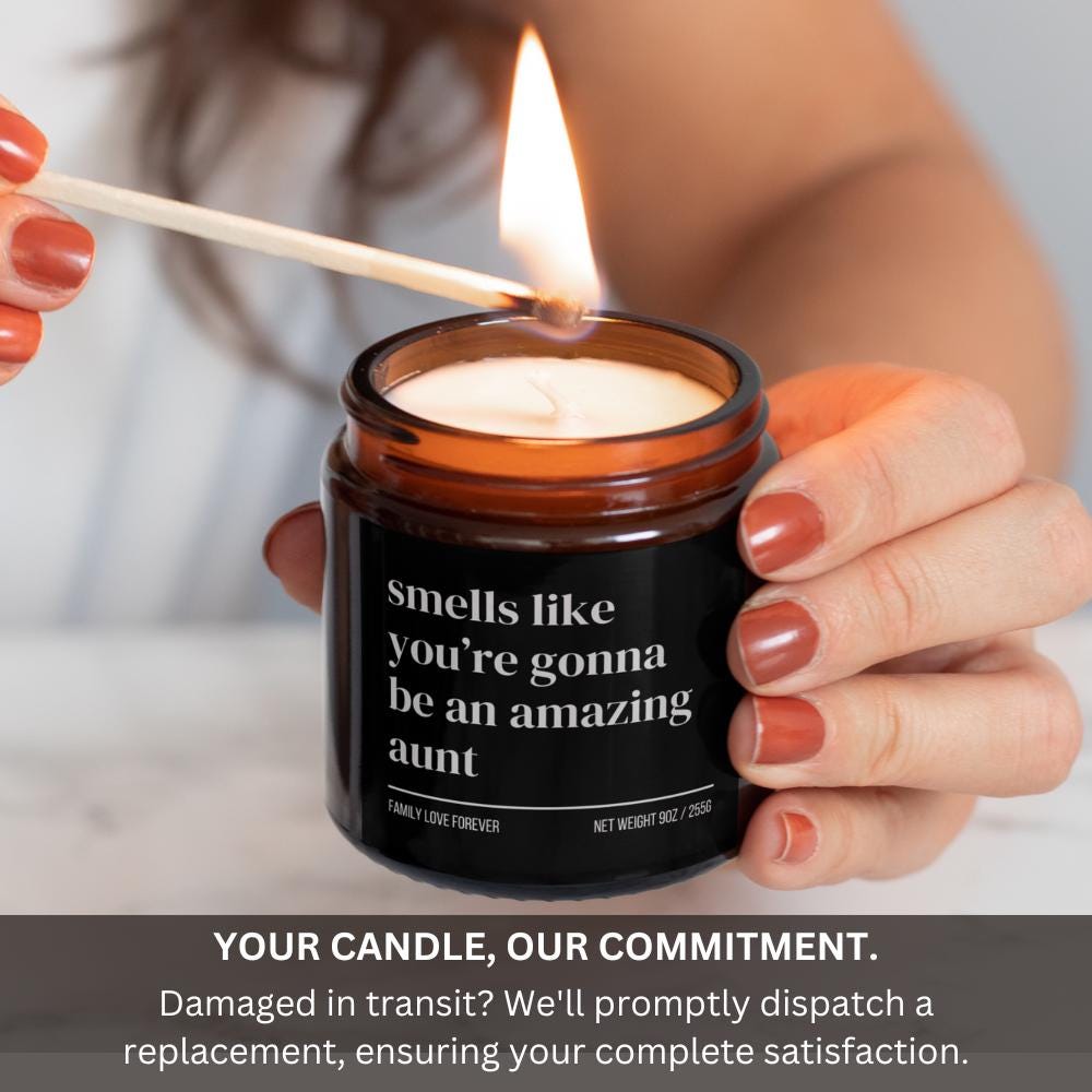 Smells Like You’re Gonna Be an Amazing Aunt Candle • Gift-Ready Baby Reveal for Sister or Sister-in-Law • Hand-Poured Soy Wax