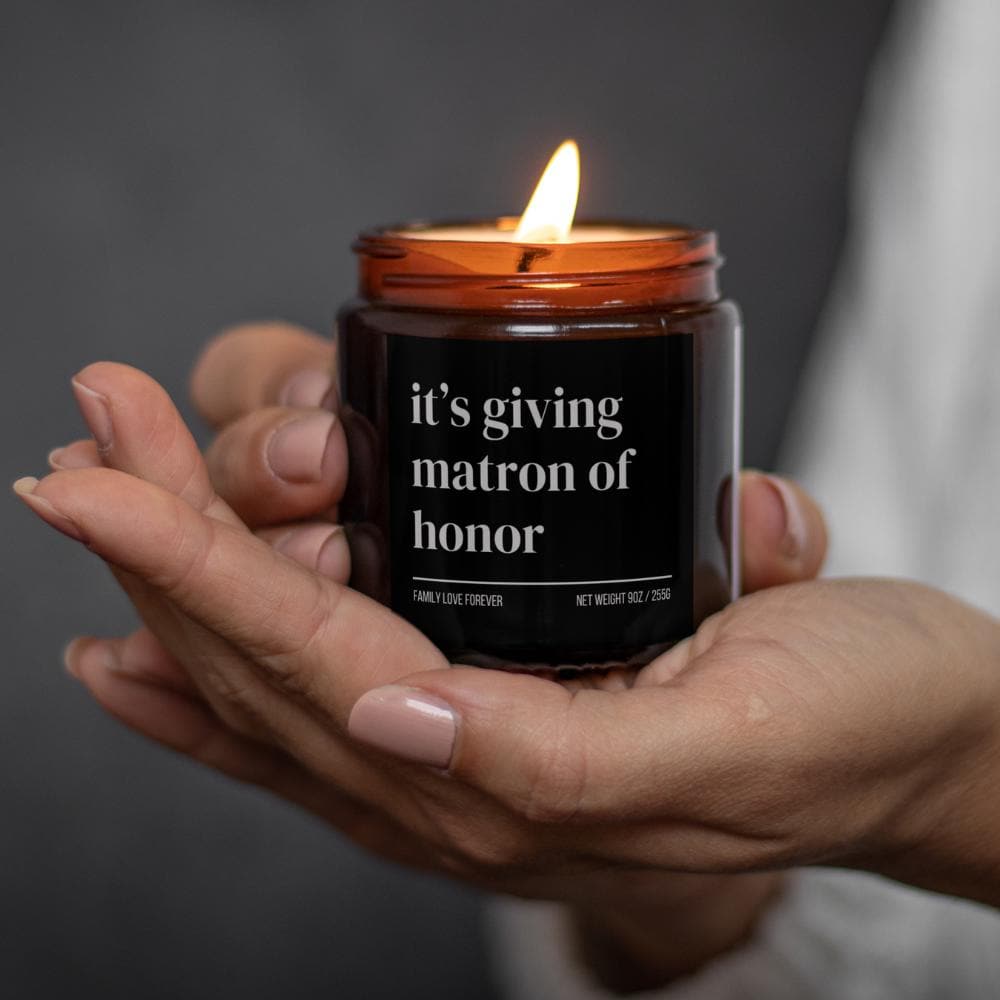 Matron of Honor Proposal Candle, Its Giving Matron of Honor Gift Matron of Honor Gifts, Gift for Matron of Honor MOH Gift