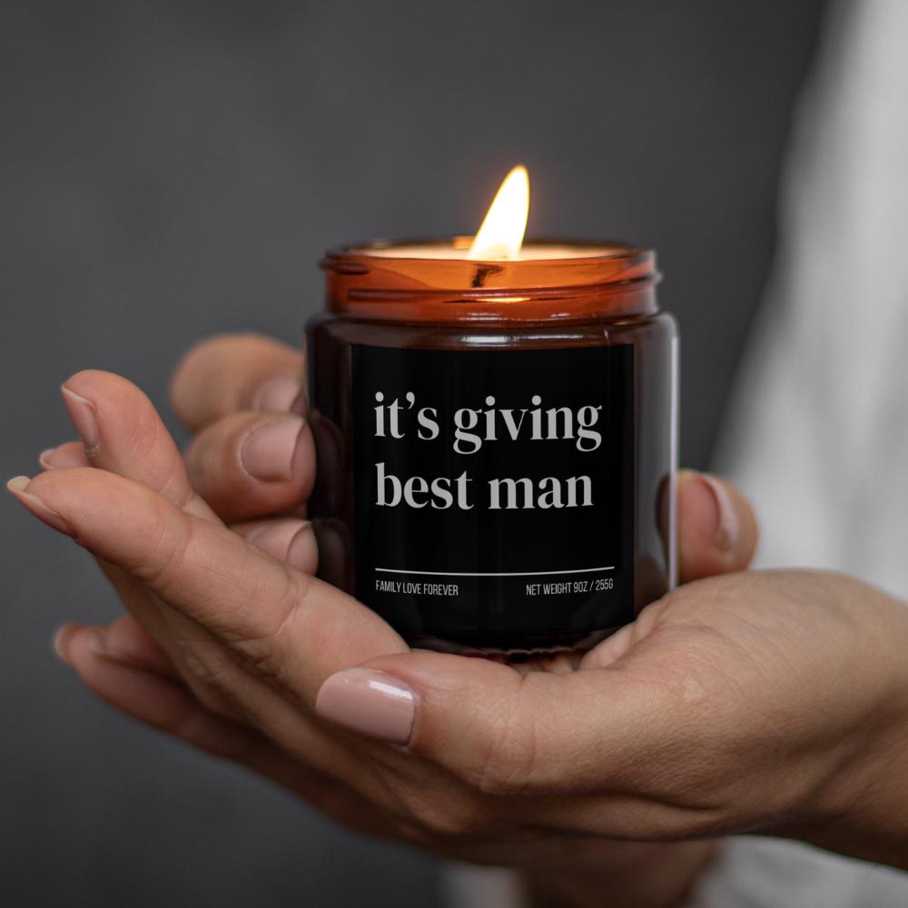 Best Man Proposal Gift Favor, It's Giving Best Man Candle, Best Man Gifts, Wedding Party Gifts, Wedding Party Favors