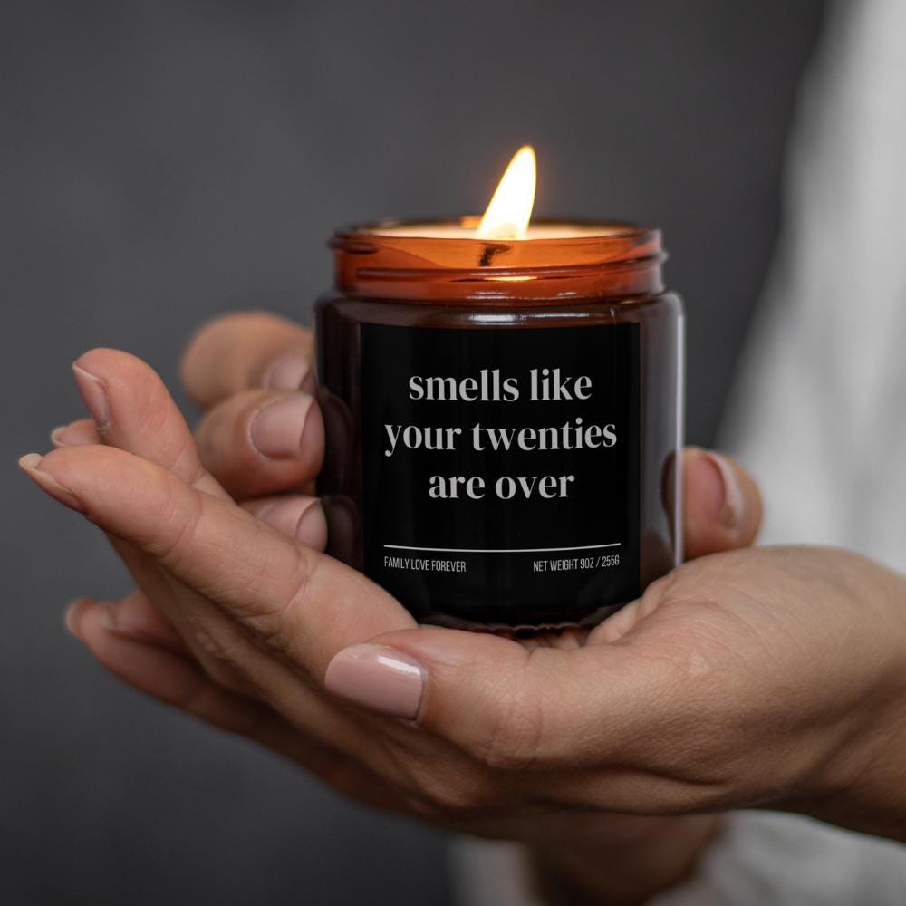30th Birthday Gift Smells like your twenties are over Candle Funny Birthday Gifts Milestone Birthday Gifts for turning 30 Birthday Candle