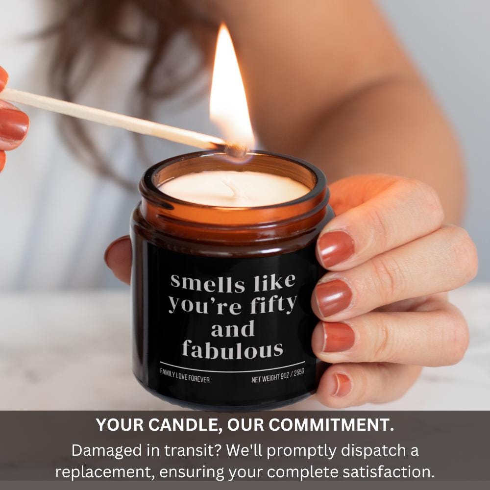 50th Birthday gift for women Smells like you're fifty and fabulous 50th Birthday gifts for her Mom 50th Birthday Gift for her