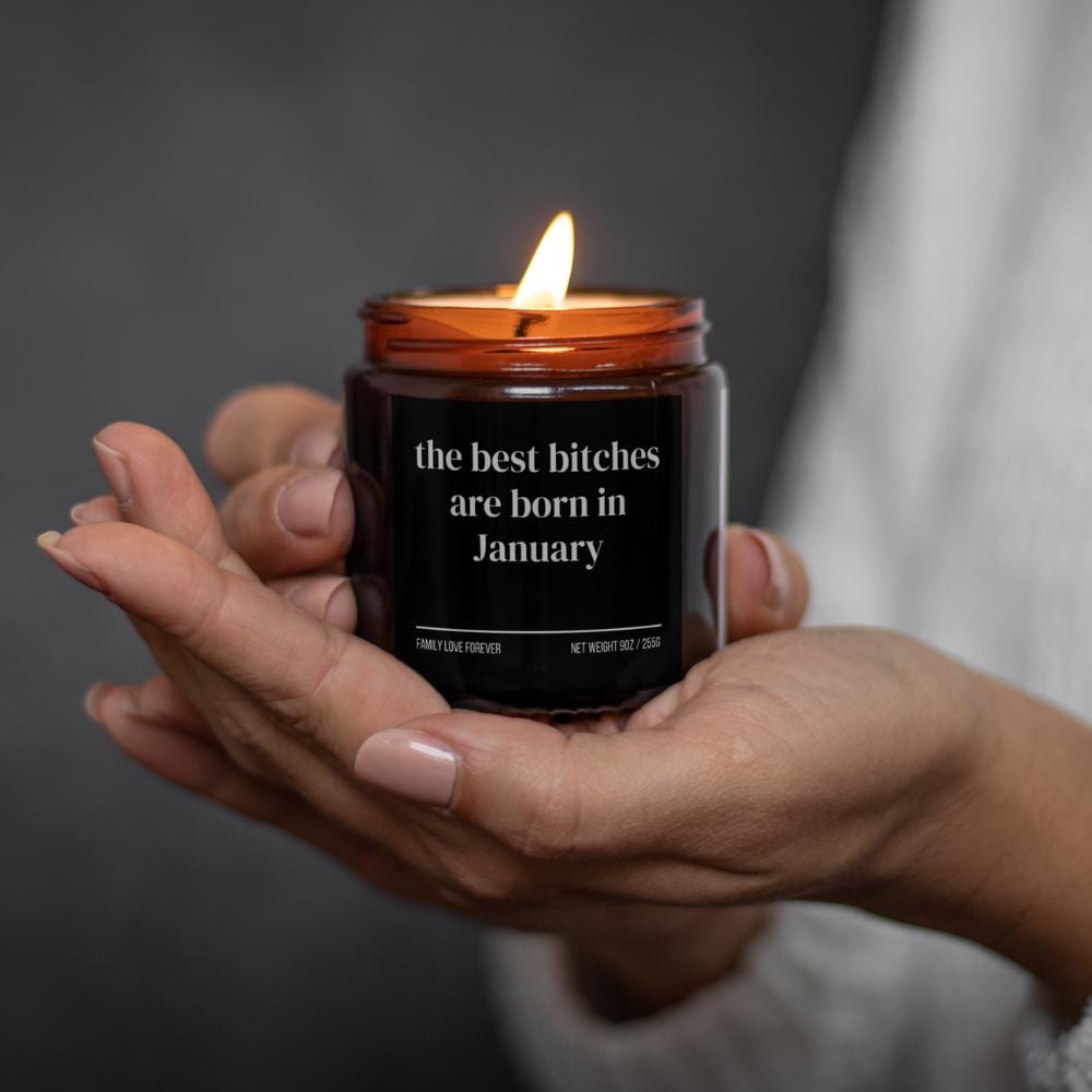 January Birthday Gift Candle Best Bitches Born in January: Zodiac Candle for Capricorn and Aquarius Women