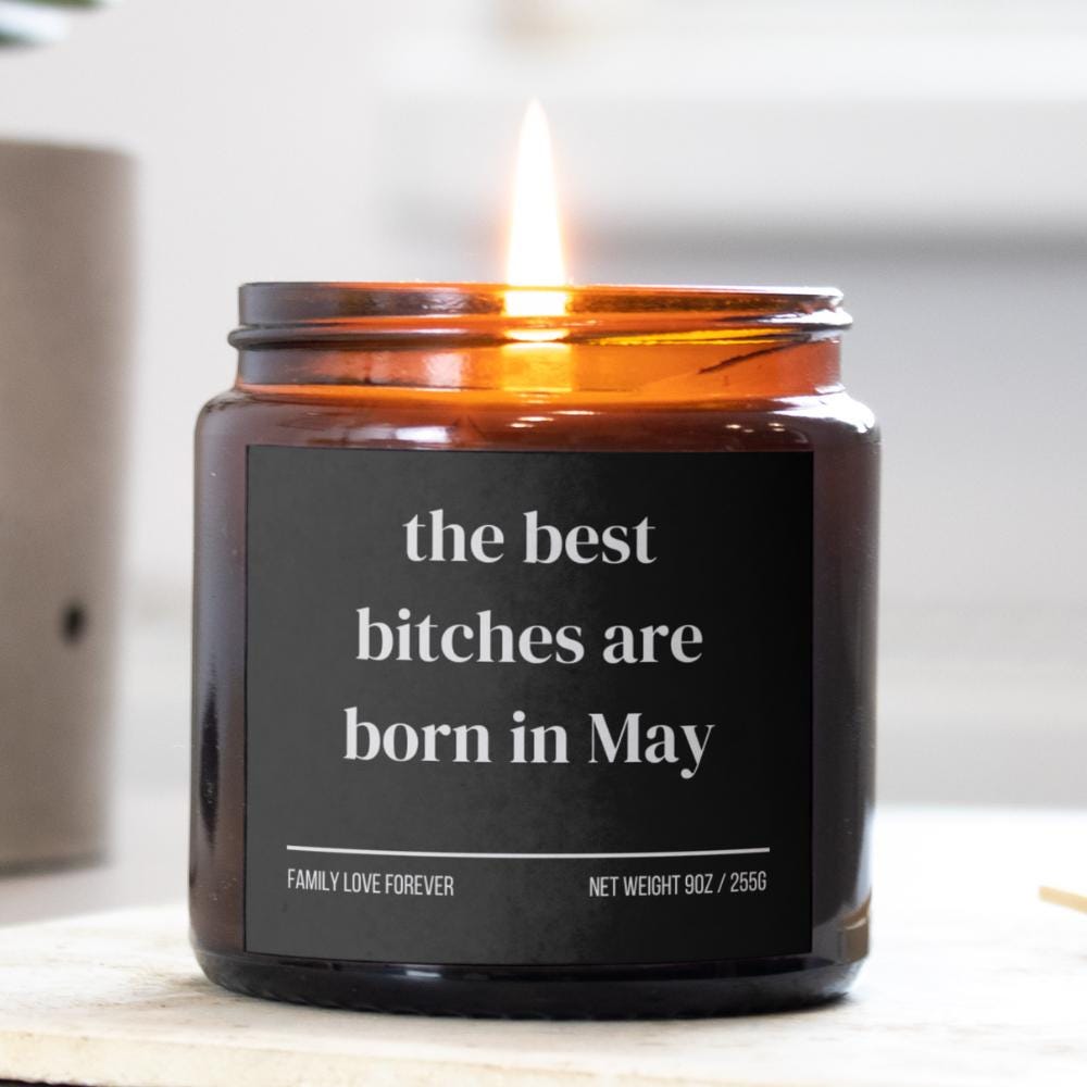 May Birthday Gift Candle Best Bitches Born in May: Zodiac Candle for Taurus and Gemini Women