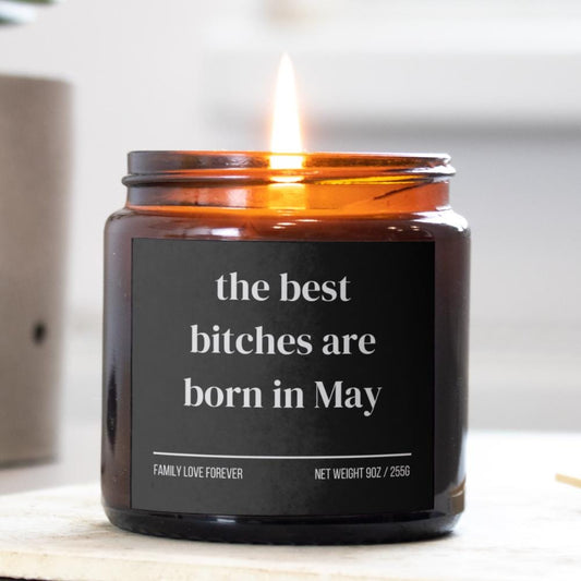 May Birthday Gift Candle Best Bitches Born in May: Zodiac Candle for Taurus and Gemini Women