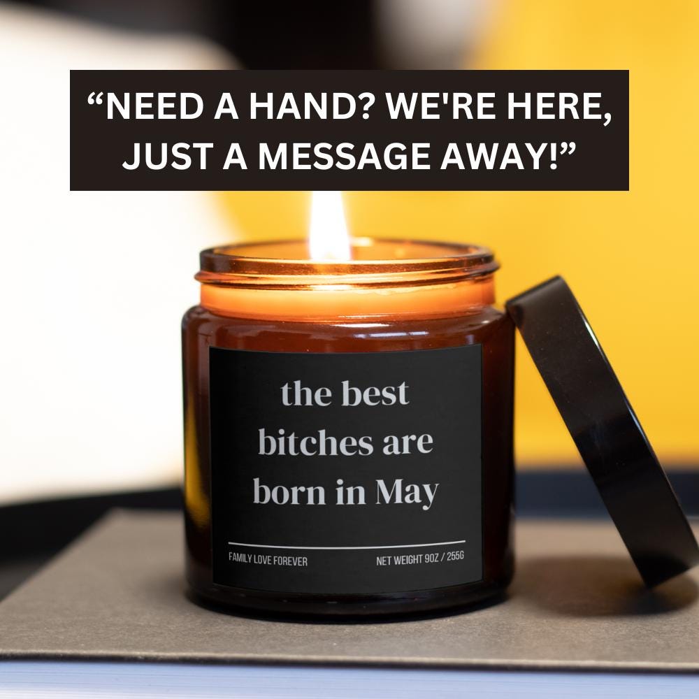 May Birthday Gift Candle Best Bitches Born in May: Zodiac Candle for Taurus and Gemini Women