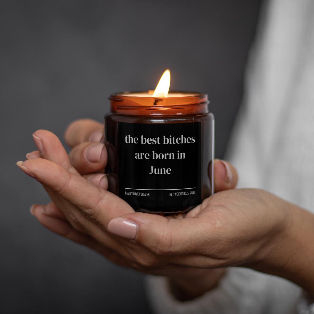 June Birthday Gift Candle Best Bitches Born in June: Zodiac Candle for Gemini and Cancer Women
