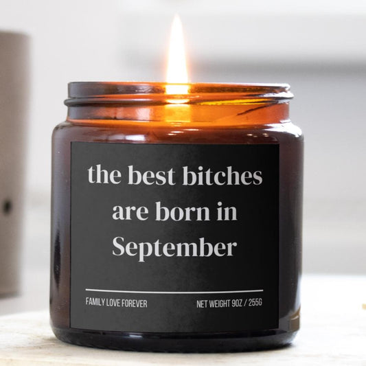 September Birthday Gift Candle Best Bitches Born in September: Zodiac Candle for Virgo and Libra Women