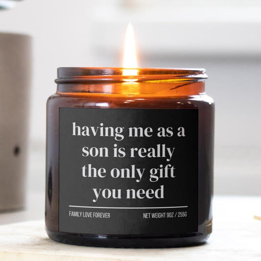 Dad Birthday Gift From Son Having Me As A Son Candle Funny Dad Gifts Father's Day Gift Christmas Gift for Dad