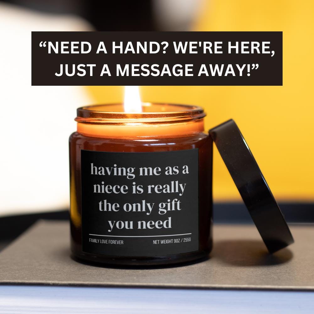 Aunt Birthday Gift From Niece Having Me As A Niece Candle Funny Aunt Mother's Day Gift Christmas Gift for Aunt