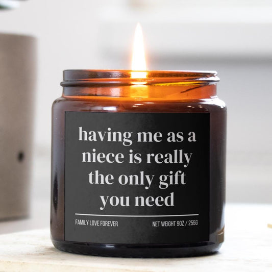 Uncle Birthday Gift From Niece Having Me As A Niece Candle Funny Uncle Father's Day Gift Christmas Gift for Uncle