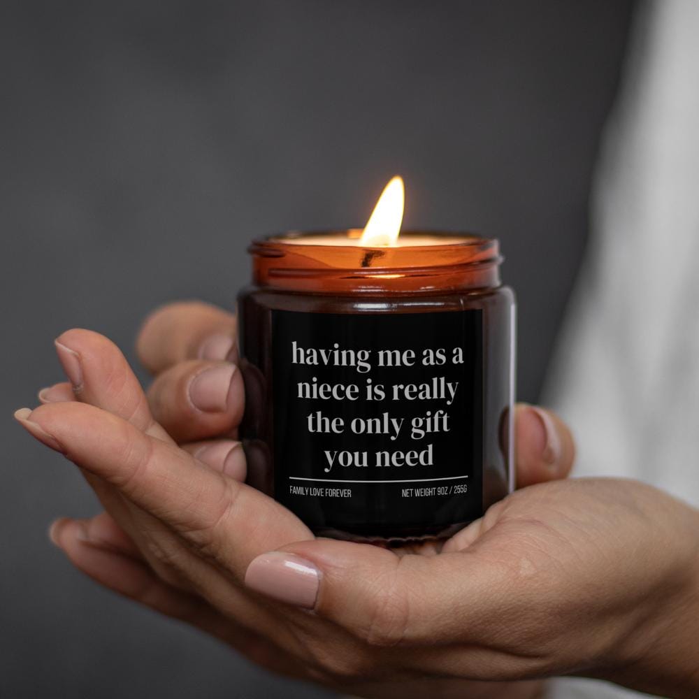 Uncle Birthday Gift From Niece Having Me As A Niece Candle Funny Uncle Father's Day Gift Christmas Gift for Uncle