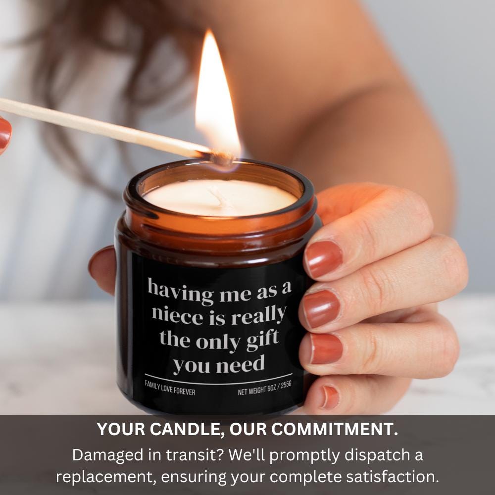 Uncle Birthday Gift From Niece Having Me As A Niece Candle Funny Uncle Father's Day Gift Christmas Gift for Uncle