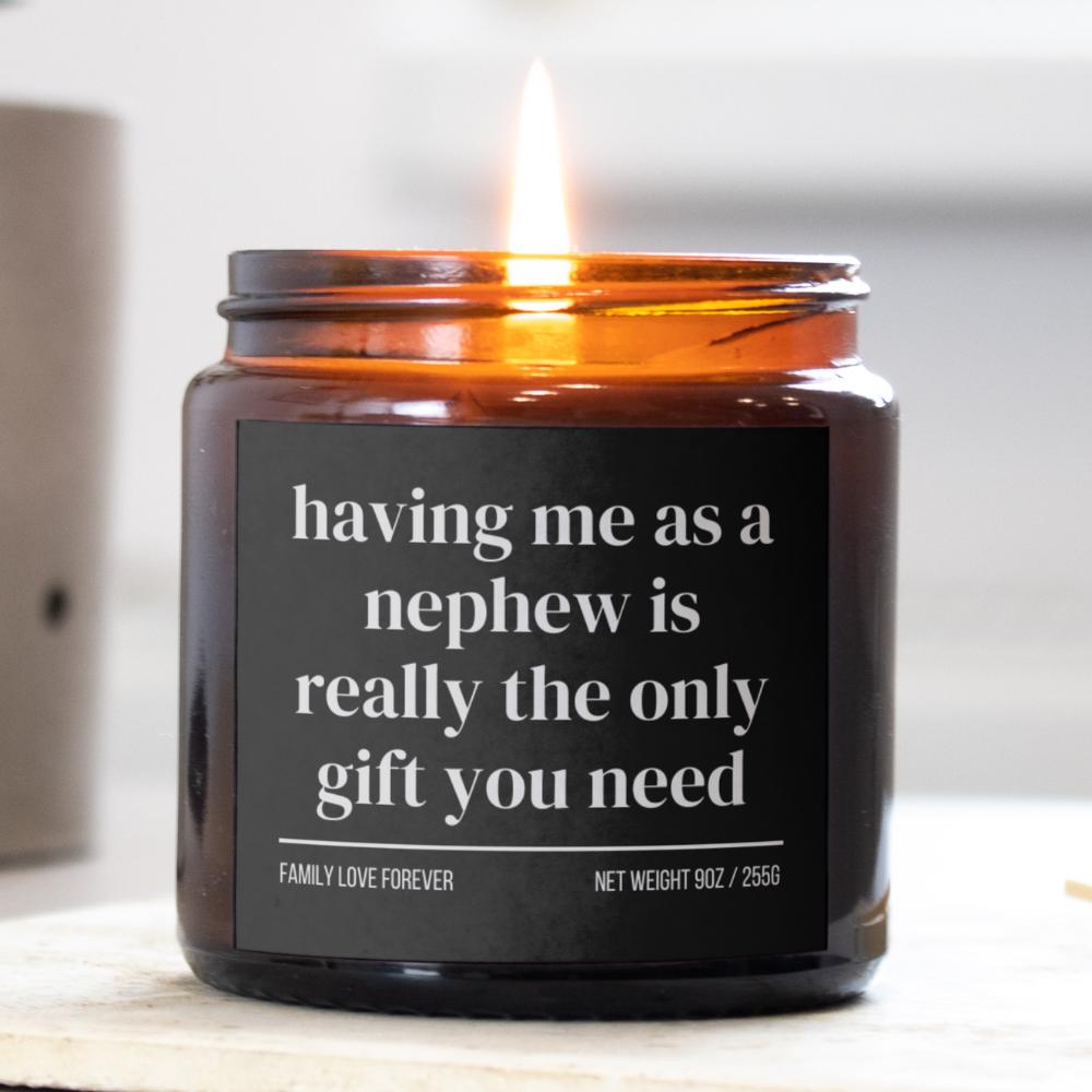 Aunt Birthday Gift From Nephew Having Me As A Nephew Candle Funny Aunt Mother's Day Gift Christmas Gift for Aunt