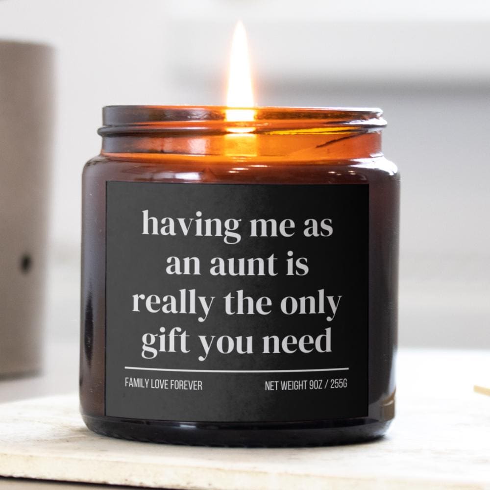 Aunt Birthday Gift From Nephew Having Me As A Nephew Candle Funny Aunt Mother's Day Gift Christmas Gift for Aunt