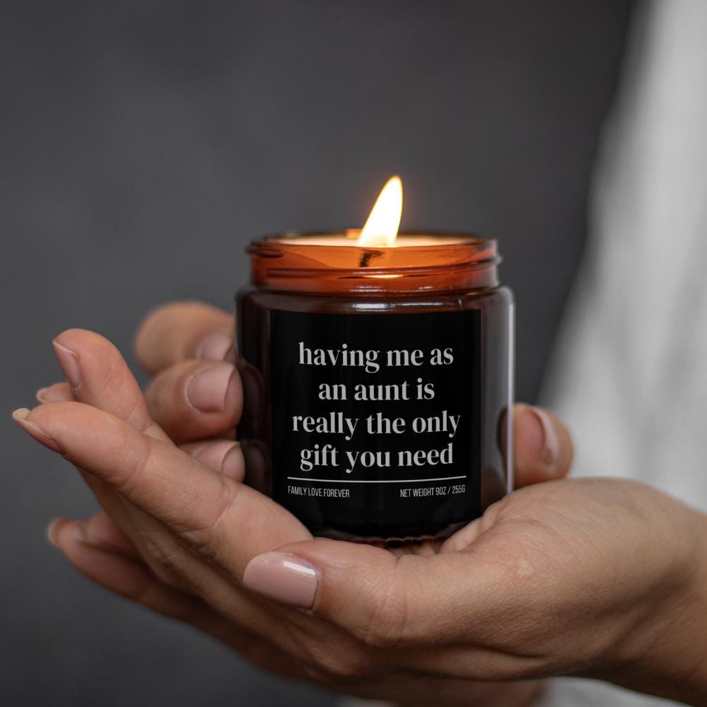 Aunt Birthday Gift From Nephew Having Me As A Nephew Candle Funny Aunt Mother's Day Gift Christmas Gift for Aunt