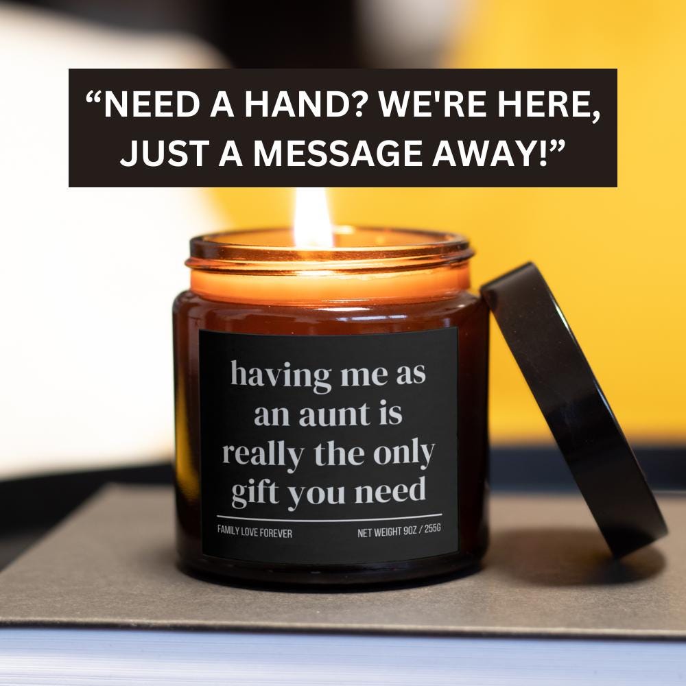 Aunt Birthday Gift From Nephew Having Me As A Nephew Candle Funny Aunt Mother's Day Gift Christmas Gift for Aunt