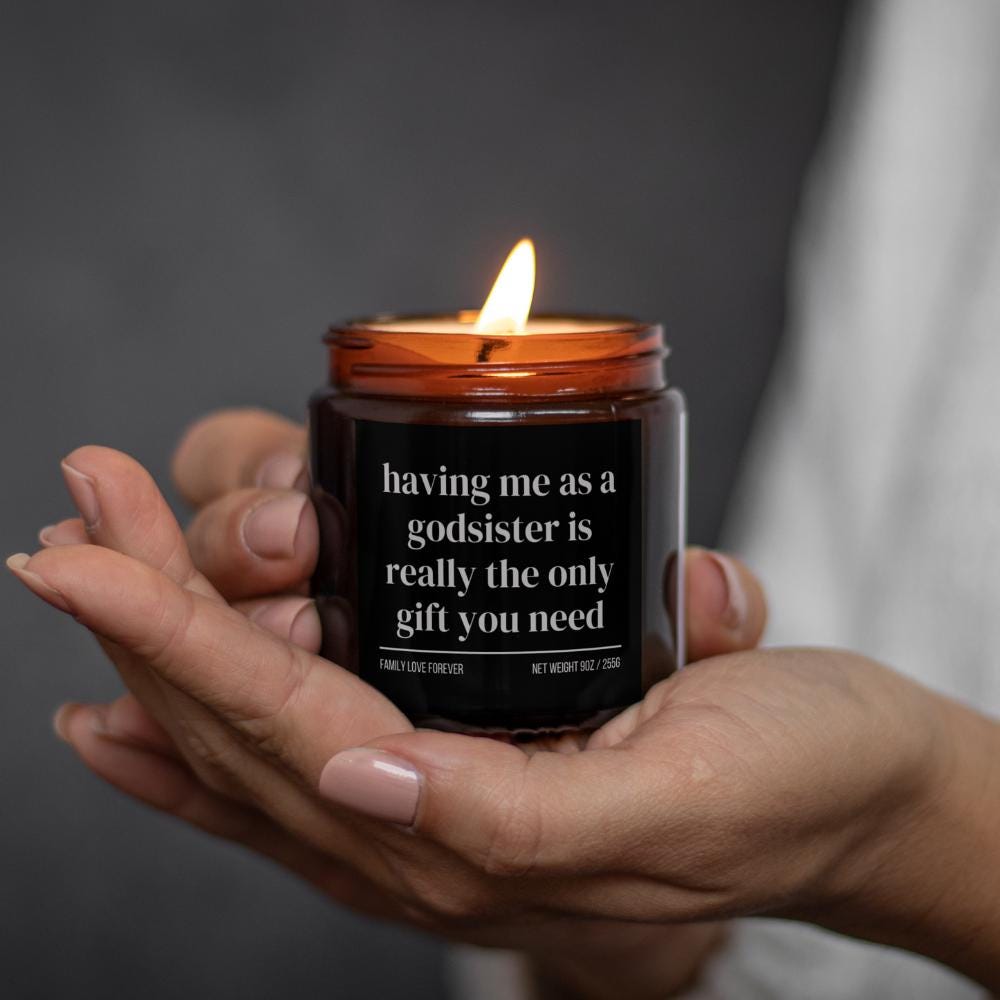 GodSister Birthday Gift From GodSister Having Me As A GodSister Candle Funny GodSister Mother's Day Gift Christmas Gift for GodSister