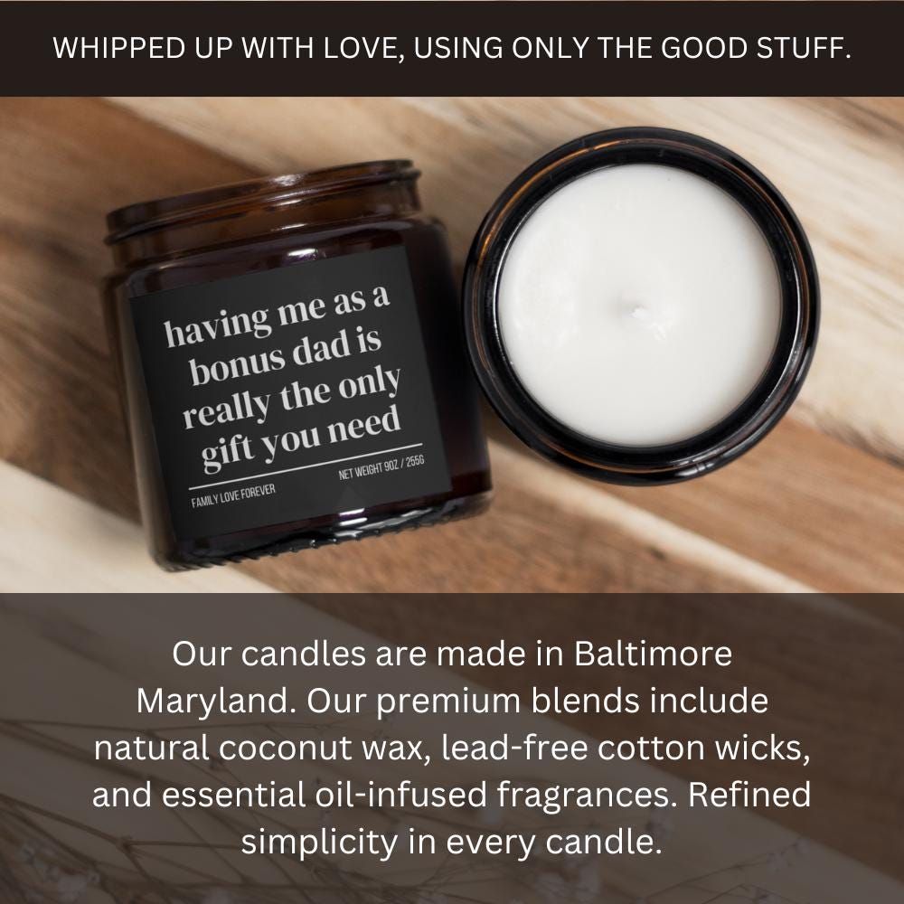 Bonus Daughter Birthday Gift From Bonus Dad Having Me As A Bonus Dad Candle Funny Bonus Daughter Gift Christmas Gift for Bonus Daughter