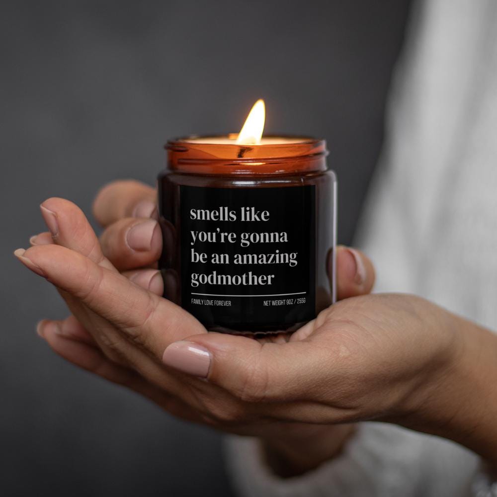 Smells Like You’re Gonna Be an Amazing Godmother Candle • Gift-Ready Godmother Proposal • Baby Announcement Candle • Hand-Poured Soy Wax