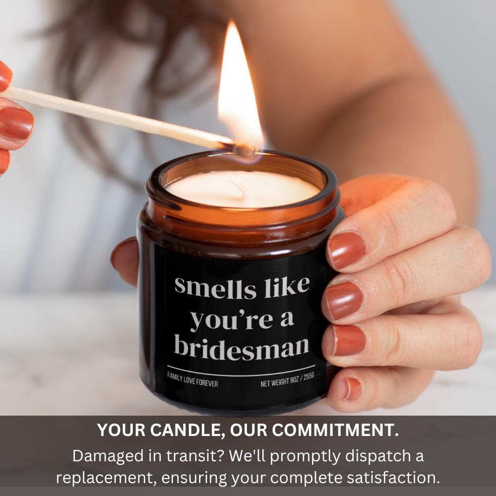 Bridesman Proposal Gift Favor, Smells Like You're a Bridesman Candle, Bridesman Gifts, Wedding Party Gifts, Wedding Party Favors