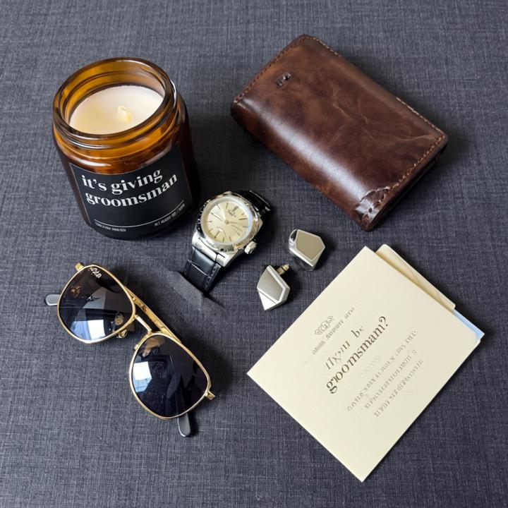 It’s Giving Groomsman Candle — Funny Wedding Proposal Gift for Groomsmen, Hand-Poured Soy Wax