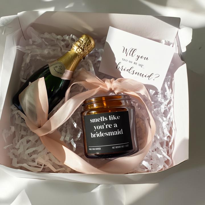 Smells Like You’re a Bridesmaid — Funny Bridesmaid Proposal Candle (Hand-Poured Soy Wax Gift)