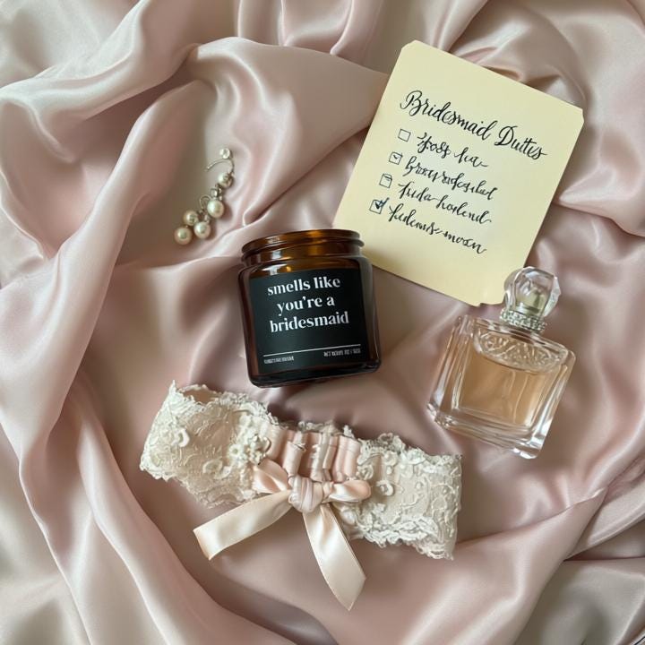 Smells Like You’re a Bridesmaid — Funny Bridesmaid Proposal Candle (Hand-Poured Soy Wax Gift)