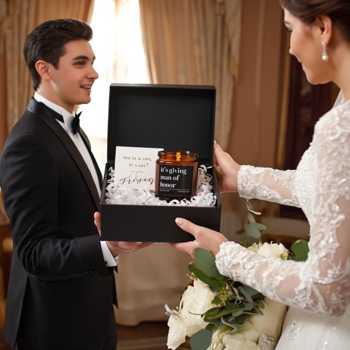 It’s Giving Man of Honor Candle • Will You Be My Man of Honor Proposal Candle • Groomsmen Gift • Hand-Poured Soy Wax Candle