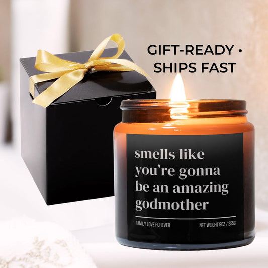 Smells Like You’re Gonna Be an Amazing Godmother Candle • Gift-Ready Godmother Proposal • Baby Announcement Candle • Hand-Poured Soy Wax