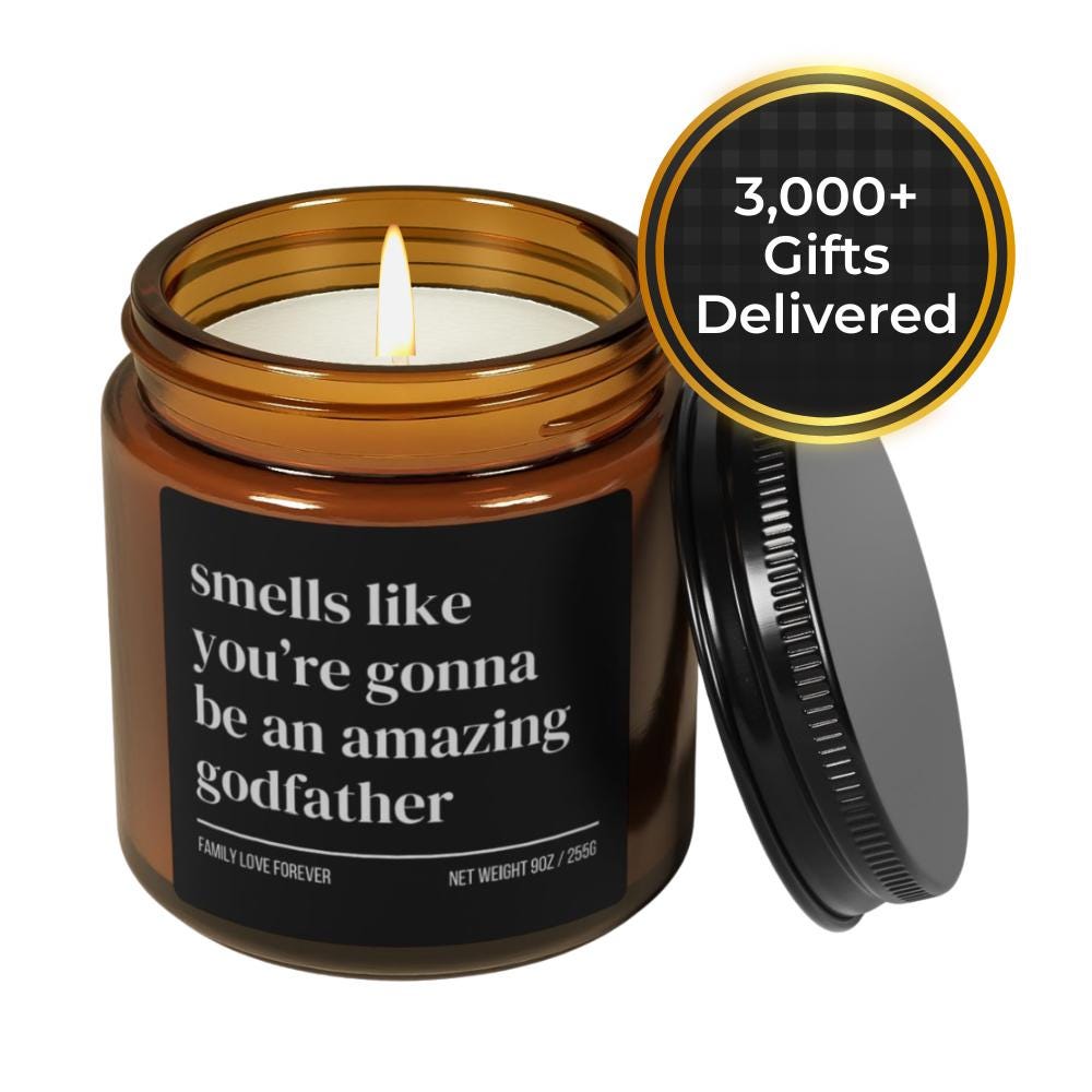 Smells Like You’re Gonna Be an Amazing Godfather Candle • Gift-Ready Godfather Proposal • Hand-Poured Soy Wax