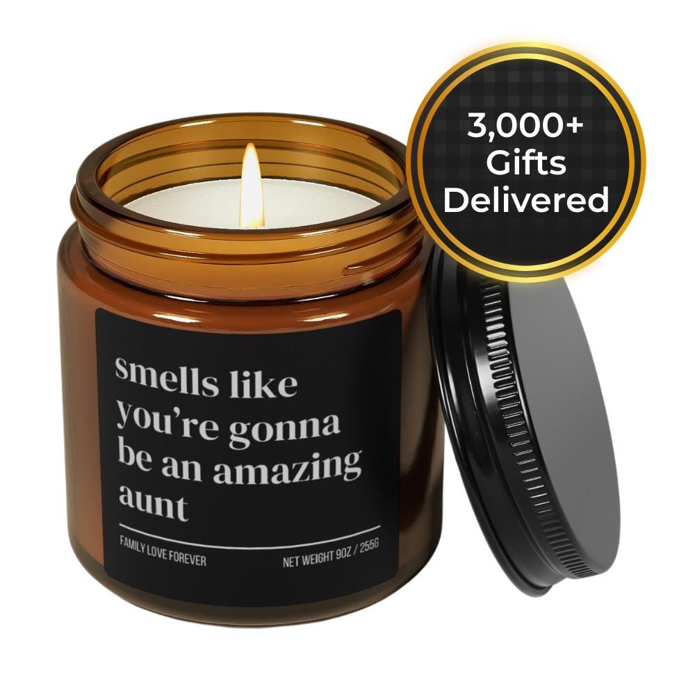 Smells Like You’re Gonna Be an Amazing Aunt Candle • Gift-Ready Baby Reveal for Sister or Sister-in-Law • Hand-Poured Soy Wax
