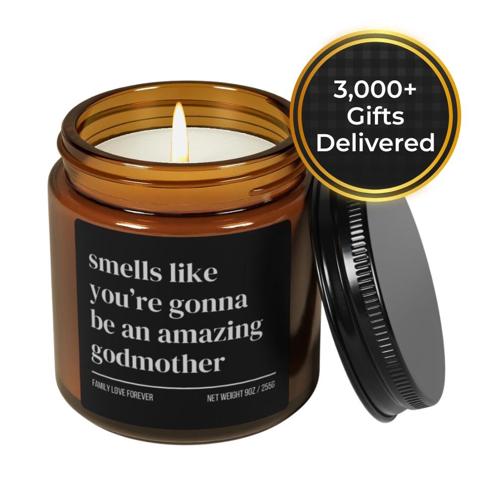 Smells Like You’re Gonna Be an Amazing Godmother Candle • Gift-Ready Godmother Proposal • Baby Announcement Candle • Hand-Poured Soy Wax