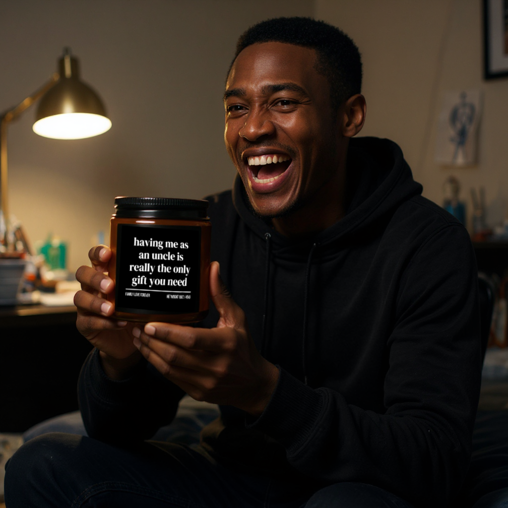 The "Having Me as an Uncle" Candle — The Funniest Gift a Niece or Nephew Will Ever Give