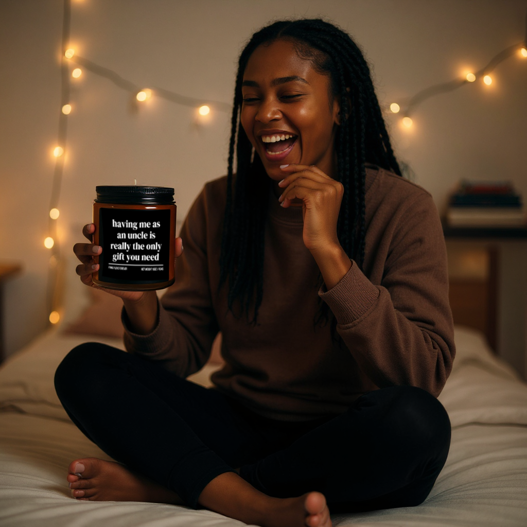The "Having Me as an Uncle" Candle — The Funniest Gift a Niece or Nephew Will Ever Give