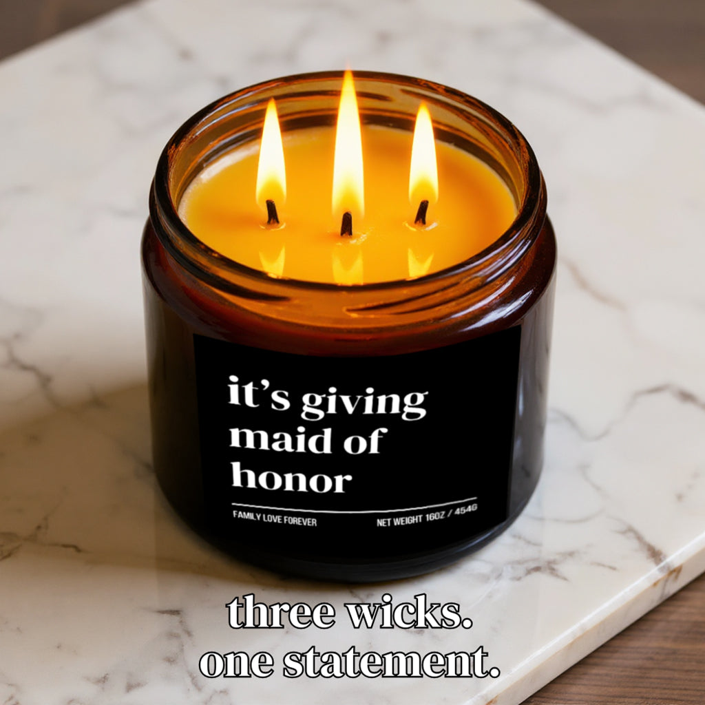 The "It's Giving Maid of Honor" Candle — The Perfect Gift for Your Maid of Honor