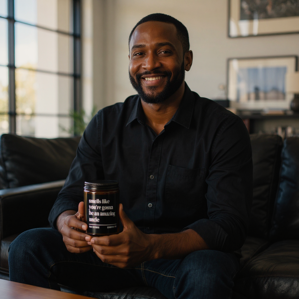 The "Smells Like You're Gonna Be an Amazing Uncle" Candle — The Perfect Uncle Announcement Gift